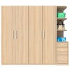 Tủ quần áo gỗ MDF Juno Sofa 4 cánh 3 ngăn kéo màu vàng 220 x 55 x 200cm